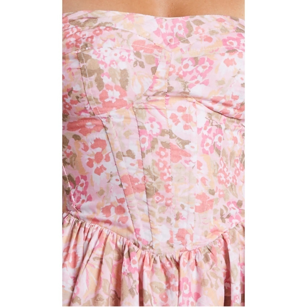 SHOWPO Coquette Phorchia Mini Floral Puff Sleeve Corset Dress Size 6 - Picture 8 of 16
